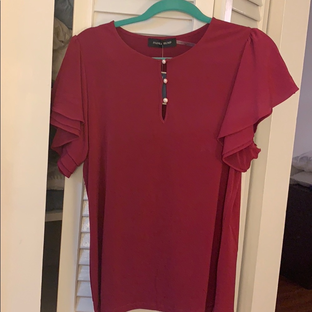 Ivanka Trump pink work blouse